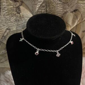925 Sterling Silver Charm Bracelet/Anklet - 10in
